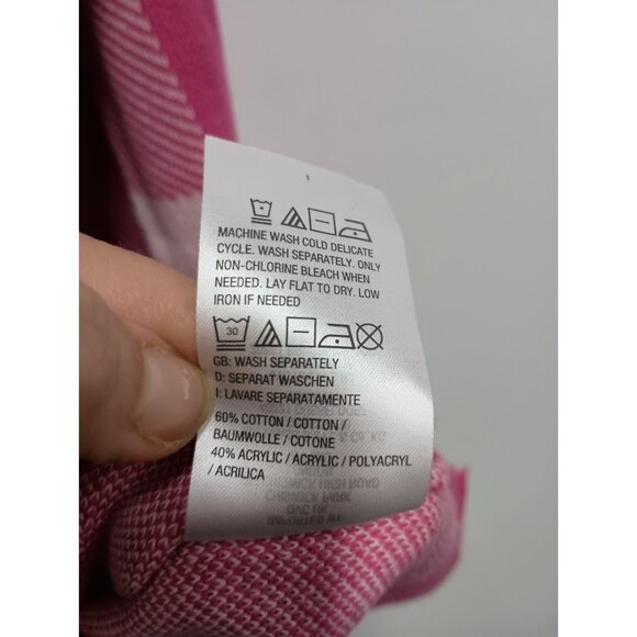 Belle By Kim Gravel Womens Sweater Size 1X Pink White Plaid Preppy Pullover - Picture 5 of 7